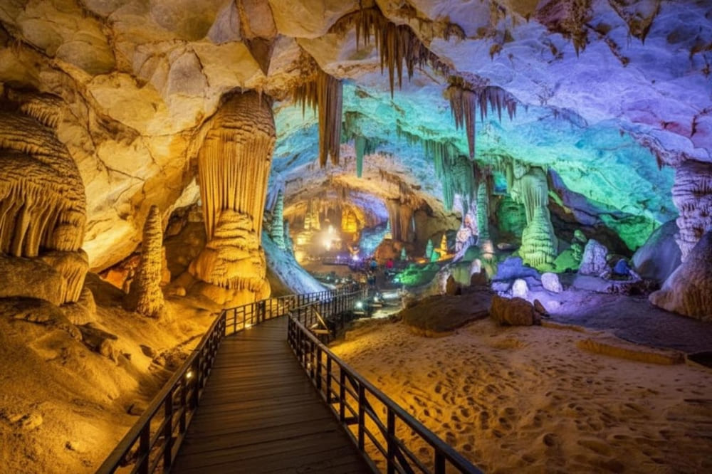 Chiêm ngưỡng thạch đá muôn hình vạn trạng tại động Thiên Đường